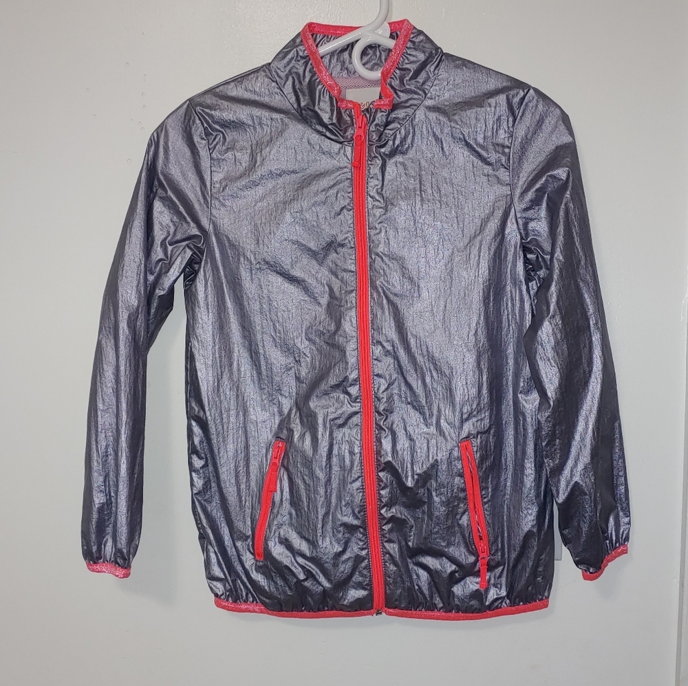 💐Cute windbreaker coat shimmery and pink